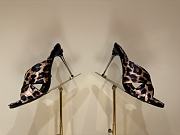 Okify Dolce & Gabbana Brown Leopard Silk Open-toe Mule Heels 10cm  - 6