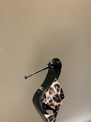 Okify Dolce & Gabbana Brown Leopard Silk Open-toe Mule Heels 10cm  - 5