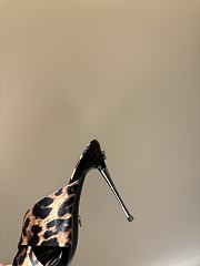 Okify Dolce & Gabbana Brown Leopard Silk Open-toe Mule Heels 10cm  - 3