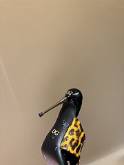 Okify Dolce & Gabbana Yellow Leopard Silk Open-toe Mule Heels 10cm  - 5