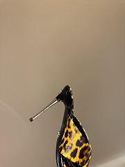 Okify Dolce & Gabbana Yellow Leopard Silk Open-toe Mule Heels 10cm  - 2