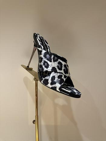 Okify Dolce & Gabbana White Silk Open-toe Mule Heels 10cm 