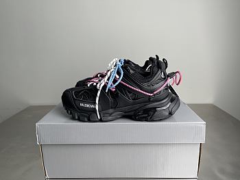 Okify Balenciaga Track Trail Blue And Pink Lace Sneakers 