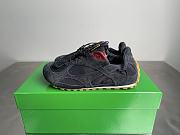 Okify Bottega Veneta Orbit Flash Black Suede Sneakers  - 1