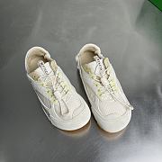 Okify Bottega Veneta Orbit Flash White Suede Sneakers  - 4