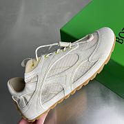 Okify Bottega Veneta Orbit Flash White Suede Sneakers  - 2