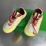 Okify Bottega Veneta Orbit Flash Yellow Suede Sneakers  - 4