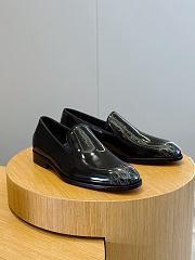 Okify Dior Black Leather Men Loafers - 1