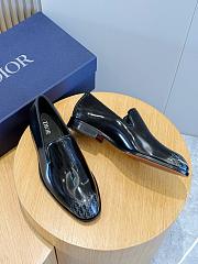 Okify Dior Black Leather Men Loafers - 2