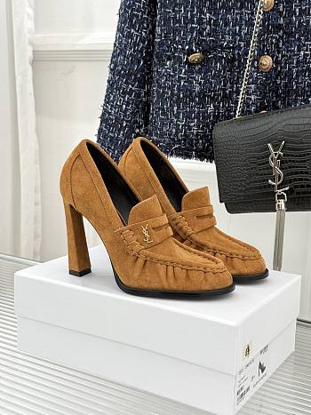 Okify YSL Brown Suede High Heels 10.5cm