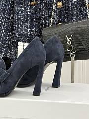 Okify YSL Dark Blue Suede High Heels 10.5cm - 2
