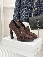 Okify YSL Brown Chocolate Suede High Heels 10.5cm - 1