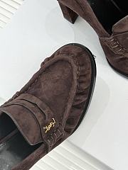 Okify YSL Brown Chocolate Suede High Heels 10.5cm - 5