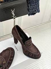Okify YSL Brown Chocolate Suede High Heels 10.5cm - 2