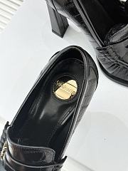Okify YSL Black Horizontal Leather High Heels 10.5cm - 3