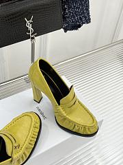 Okify YSL Yellow Leather High Heels 10.5cm - 6