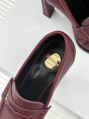 Okify YSL Dark Red Leather High Heels 10.5cm - 5