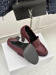 Okify YSL Dark Red Leather High Heels 10.5cm - 4