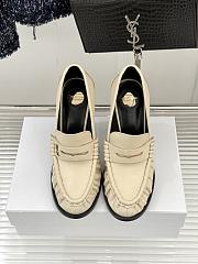 Okify YSL Cream White Leather High Heels 10.5cm - 2