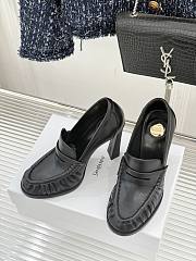 Okify YSL Black Leather High Heels 10.5cm - 6