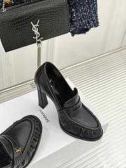 Okify YSL Black Leather High Heels 10.5cm - 3