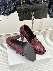 Okify YSL Red Horizontal Leather High Heels 10.5cm - 2