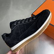 Okify Hermes Libera Black Suede Men Sneakers - 5
