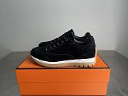 Okify Hermes Libera Black Suede Men Sneakers - 1