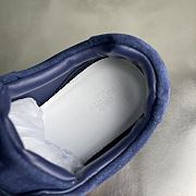 Okify Hermes Libera Dark Blue Suede Men Sneakers - 6