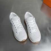 Okify Hermes Libera White Suede Men Sneakers - 3