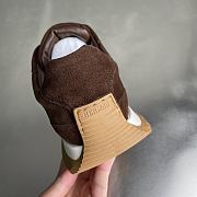 Okify Hermes Libera Dark Brown Suede Men Sneakers - 6