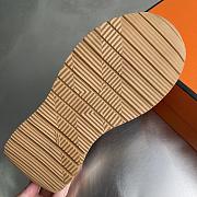 Okify Hermes Libera Dark Brown Suede Men Sneakers - 3