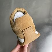 Okify Hermes Libera Brown Suede Men Sneakers - 5