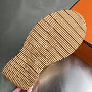 Okify Hermes Libera Brown Suede Men Sneakers - 3