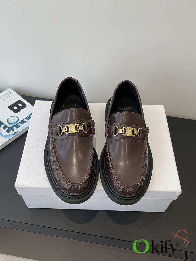 Okify Celine Brown Women Loafers - 1