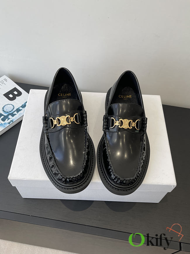Okify Celine Black Women Loafers - 1
