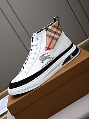Okify Burberry White Men Sneakers  - 6