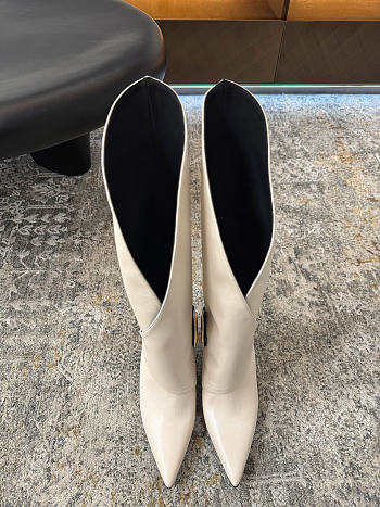 Okify Balmain White Boots 9.5cm