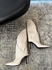 Okify Balmain White Boots 9.5cm - 4