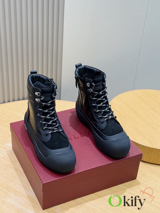 Okify Bally Maudo Wool Black Men Sneakers - 1