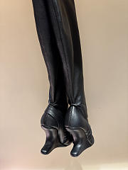 Okify Rick Owens Elastic Wedge Heel High Boots - 6