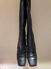 Okify Rick Owens Elastic Wedge Heel High Boots - 5