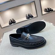 Okify Versace Black Leather Men Loafers - 2
