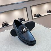 Okify Versace Black Leather Men Loafers - 3