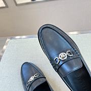 Okify Versace Black Leather Men Loafers - 5