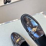 Okify Versace Dark Brown Patent Leather Men Loafers - 4