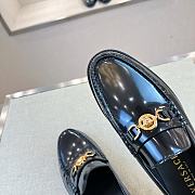 Okify Versace Black Patent Leather Men Loafers - 6