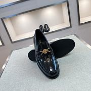 Okify Versace Black Patent Leather Men Loafers - 4