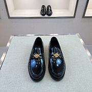Okify Versace Black Patent Leather Men Loafers - 1
