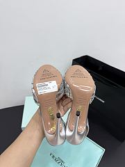 Okify Aquazzura Bling Bling Sequin Silver High Heels 10.5cm  - 4